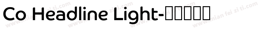 Co Headline Light字体转换